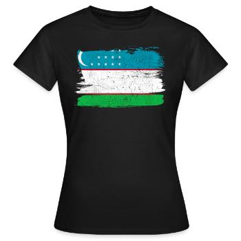 Sahara Occidental Bandiera Drapeau Paix Vintage - T-shirt Femme - noir - Devant - AI Model Female 172 dark (172cm)