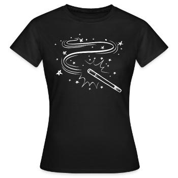 Baguette - T-shirt Femme - noir - Devant - AI Model Female 172 dark (172cm)