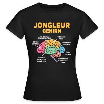 Jongleur - Frauen T-Shirt - Schwarz - Vorne - AI Model Female 172 dark (172cm)
