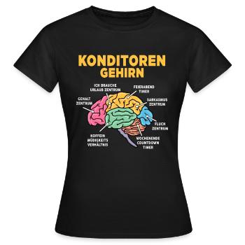 Konditoren - Frauen T-Shirt - Schwarz - Vorne - AI Model Female 172 dark (172cm)