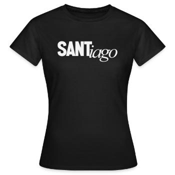 Santiago Nom de personne - T-shirt Femme - noir - Devant - AI Model Female 172 dark (172cm)