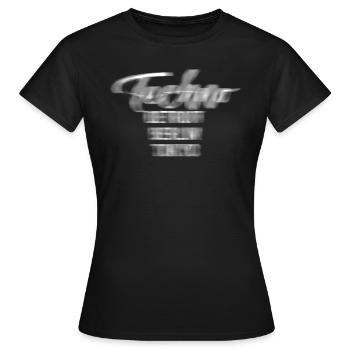 techno detroit berlin tokyo - Women's T-Shirt - black - Front - AI Model Female 172 dark (172cm)