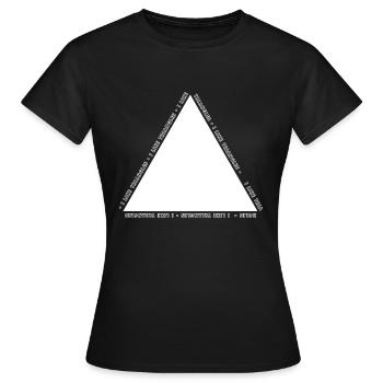 Illuminati Pyramide Avec T-Shirt Oeil Conspiration - T-shirt Femme - noir - Devant - AI Model Female 172 dark (172cm)