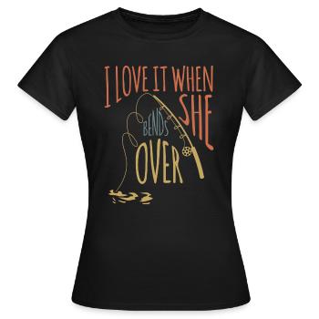 Pêcher pêche - T-shirt Femme - noir - Devant - AI Model Female 172 dark (172cm)