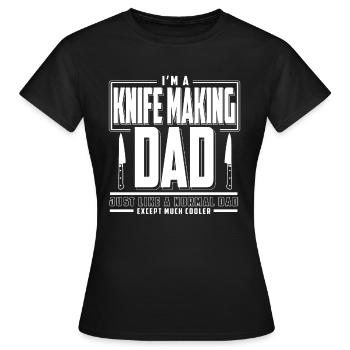 Couteau Couteau Couteau T-shirt Cadeau Papa - T-shirt Femme - noir - Devant - AI Model Female 172 dark (172cm)
