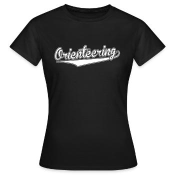 Orientierungslauf T-Shirt Geschenk Lauf-Sport - Frauen T-Shirt - Schwarz - Vorne - AI Model Female 172 dark (172cm)