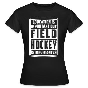 Hockey sur gazon Chandail de hockey en salle - T-shirt Femme - noir - Devant - AI Model Female 172 dark (172cm)