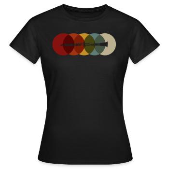 Klarinette Klarinetten Spieler T-Shirt Geschenk - Frauen T-Shirt - Schwarz - Vorne - AI Model Female 172 dark (172cm)