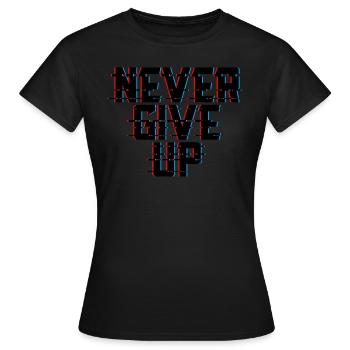 Ne jamais abandonner - T-shirt Femme - noir - Devant - AI Model Female 172 dark (172cm)