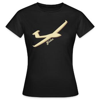 Pilote de planeur T-shirt cadeau pilote de planeur - T-shirt Femme - noir - Devant - AI Model Female 172 dark (172cm)