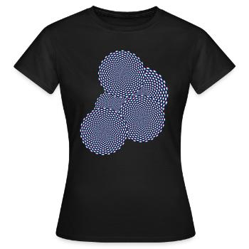 Illusion Optical Illusion T-Shirt Funny 3D - T-shirt Femme - noir - Devant - AI Model Female 172 dark (172cm)