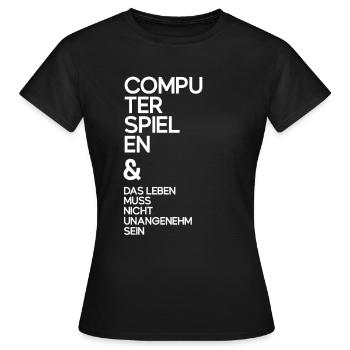 Jeux vidéo - T-shirt Femme - noir - Devant - AI Model Female 172 dark (172cm)