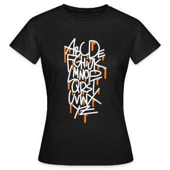 Alphabet Geschenkidee - Frauen T-Shirt - Schwarz - Vorne - AI Model Female 172 dark (172cm)
