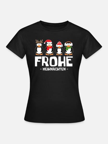 Frohe Weihnachten Pinguine 2020 T-Shirt - Frauen T-Shirt - Schwarz