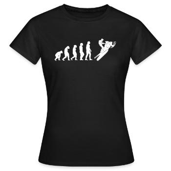 Evolution Motorschlitten Schneemobil - Frauen T-Shirt - Schwarz - Vorne - AI Model Female 172 dark (172cm)