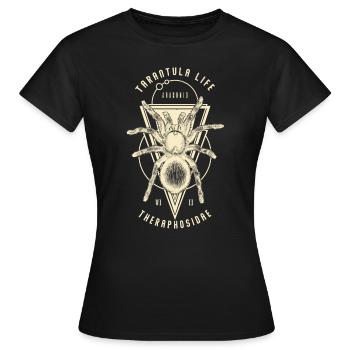 Tarentule Géométrique Indie Pet Spider Propriétaire Vintage - T-shirt Femme - noir - Devant - AI Model Female 172 dark (172cm)