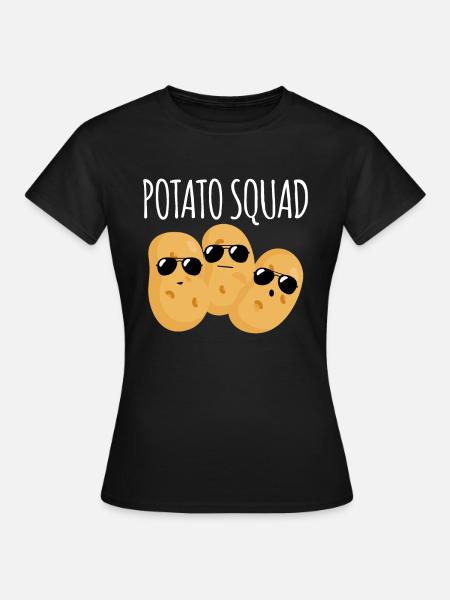 Potato Squad Kartoffel Team Shirt Geschenk - Dame-T-shirt - sort