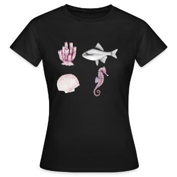 Crustacean Core Crustacean Shirt Gift - Women's T-Shirt - black - Front - AI Model Female 172 dark (172cm)