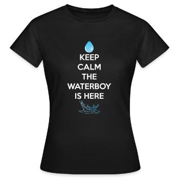 Restez calme Le waterboy est là - T-shirt Femme - noir - Devant - AI Model Female 172 dark (172cm)