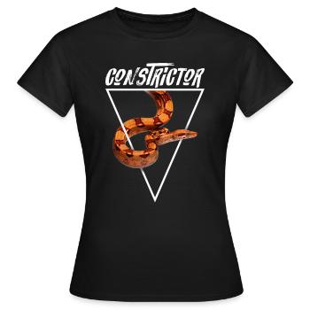 Boa Constrictor Geometrisch - Frauen T-Shirt - Schwarz - Vorne - AI Model Female 172 dark (172cm)