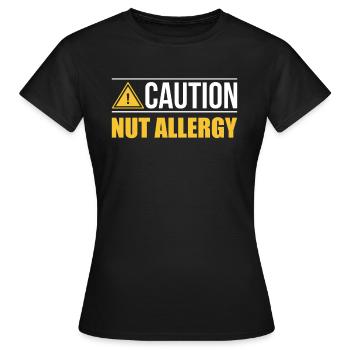 Coutain Nut Allergy Nuss Allergie Shirt - Women's T-Shirt - black - Front - AI Model Female 172 dark (172cm)