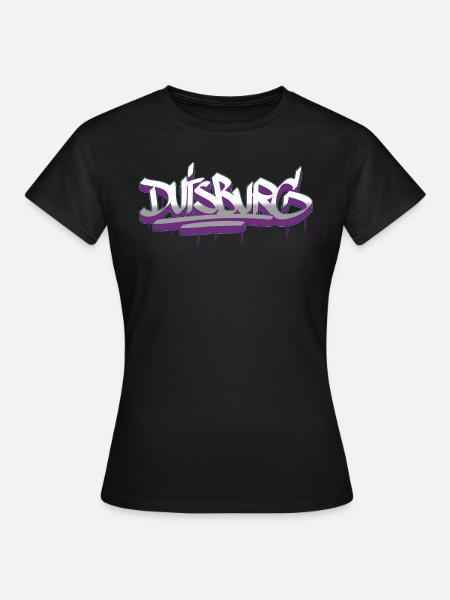 Duisburg Graffiti Shirt Style streetart urban cult - Frauen T-Shirt - Schwarz