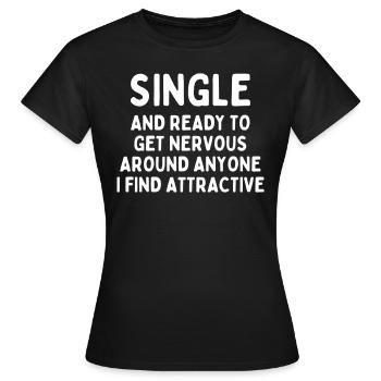 Single - Women's T-Shirt - black - Front - AI Model Female 172 dark (172cm)