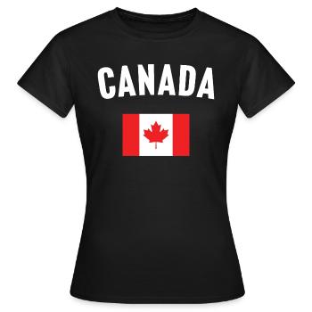 Drapeau du Canada - T-shirt Femme - noir - Devant - AI Model Female 172 dark (172cm)