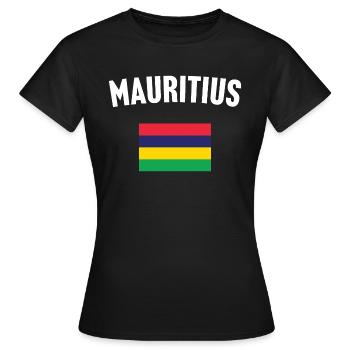 Drapeau de l’île Maurice - T-shirt Femme - noir - Devant - AI Model Female 172 dark (172cm)