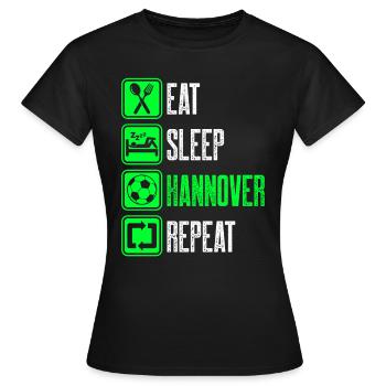 Repeat Hannover - Women's T-Shirt - black - Front - AI Model Female 172 dark (172cm)