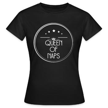 Queen of naps - Frauen T-Shirt - Schwarz - Vorne - AI Model Female 172 dark (172cm)