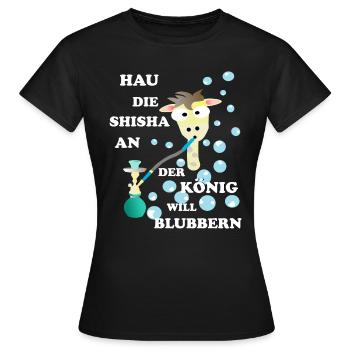 Shisha König - Frauen T-Shirt - Schwarz - Vorne - AI Model Female 172 dark (172cm)