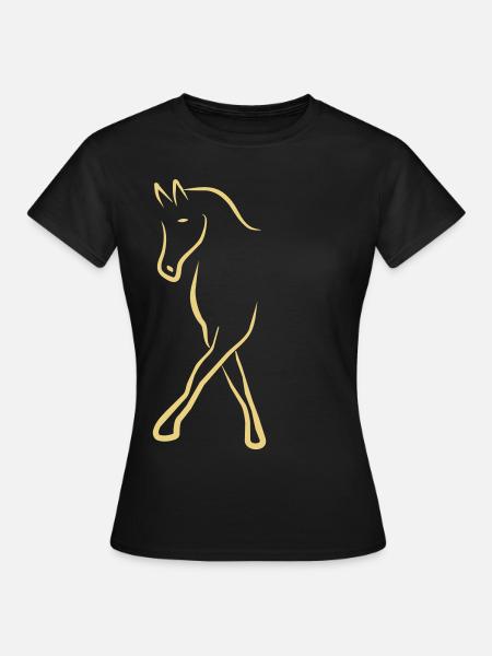 Dressurpferd - Frauen T-Shirt - Schwarz