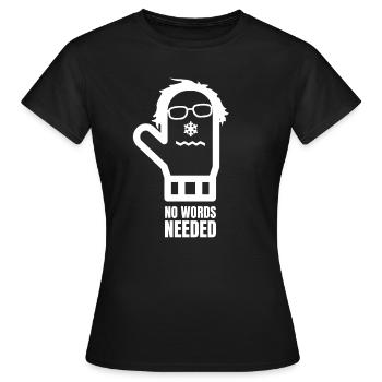 Bernie Sanders Fäustlinge Fausthandschuhe - Frauen T-Shirt - Schwarz - Vorne - AI Model Female 172 dark (172cm)