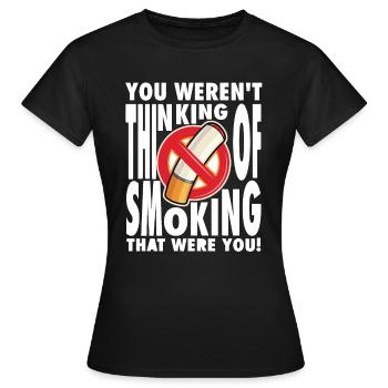 Non-fumeurs, non fumeurs, chemise de tabac - T-shirt Femme - noir - Devant - AI Model Female 172 dark (172cm)