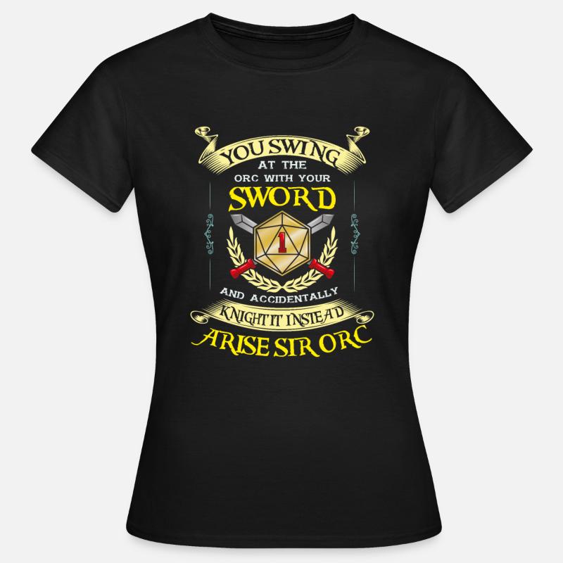 Tabletop Roleplaying RPG D20 Board Game master - Women's T-Shirt - black
