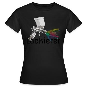 Der Lackierer - Frauen T-Shirt - Schwarz - Vorne - AI Model Female 172 dark (172cm)