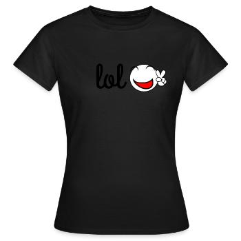 LOL - T-shirt Femme - noir - Devant - AI Model Female 172 dark (172cm)