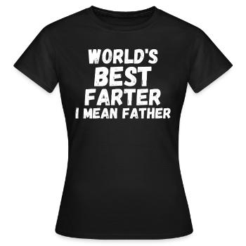 Le meilleur du monde plus loin, je veux dire père - T-shirt Femme - noir - Devant - AI Model Female 172 dark (172cm)