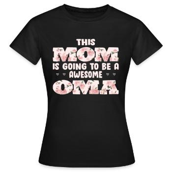 Maman et grand-mère Les grands-parents ont une idée cadeau en disant - T-shirt Femme - noir - Devant - AI Model Female 172 dark (172cm)