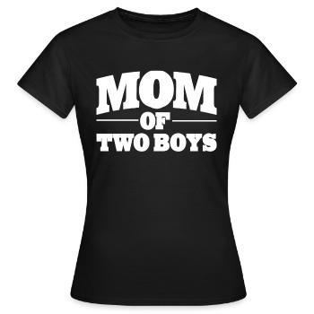 Maman Maman maman de deux garçons Idée cadeau Fête des mères - T-shirt Femme - noir - Devant - AI Model Female 172 dark (172cm)