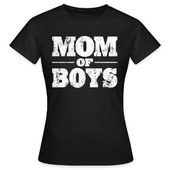 Mama Mom of Boys Geschenkidee Muttertag - Frauen T-Shirt - Schwarz - Vorne - AI Model Female 172 dark (172cm)