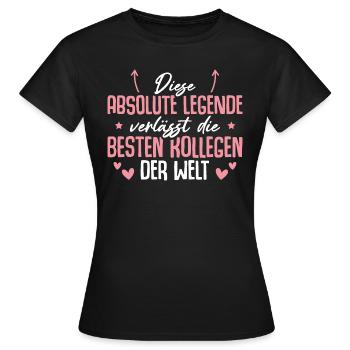 Arbeitskollegin Abschied Rente Geschenk - Frauen T-Shirt - Schwarz - Vorne - AI Model Female 172 dark (172cm)