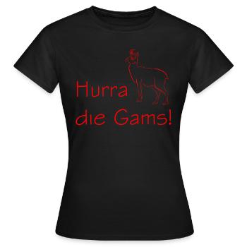 Hurra - Frauen T-Shirt - Schwarz - Vorne - AI Model Female 172 dark (172cm)
