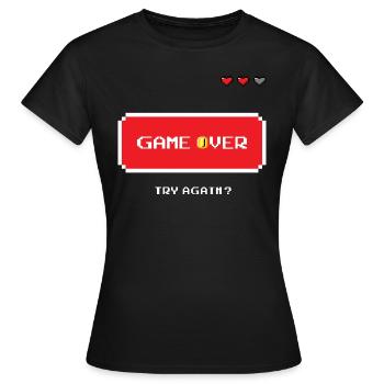 Game over - T-shirt Femme - noir - Devant - AI Model Female 172 dark (172cm)
