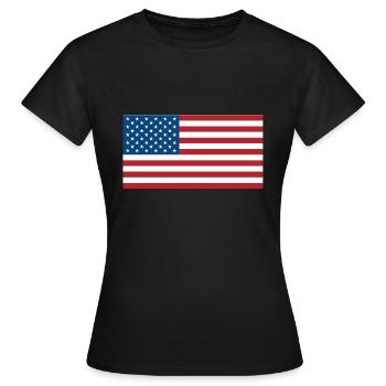 United States - Women's T-Shirt - black - Front - AI Model Female 172 dark (172cm)