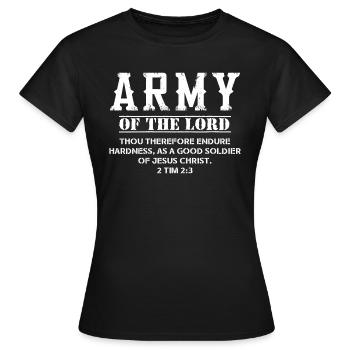 Army Of The Lord - Women's T-Shirt - black - Front - AI Model Female 172 dark (172cm)