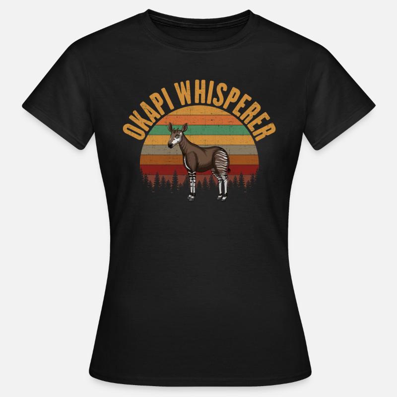 okapi flüstern, okapi - Frauen T-Shirt - Schwarz