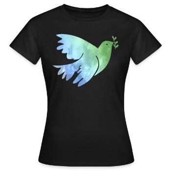 Colombes de paix Paix Paix Paix dans le monde Amour - T-shirt Femme - noir - Devant - AI Model Female 172 dark (172cm)