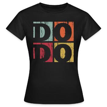 vintage retro used look Dodo Laufvogel - Frauen T-Shirt - Schwarz - Vorne - AI Model Female 172 dark (172cm)